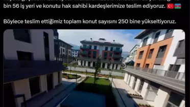 Cumhurbaşkanı Erdoğan, deprem bölgesinde konutları hak sahiplerine teslim etti