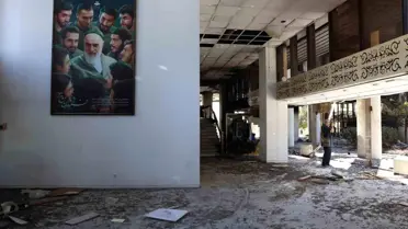 İsrail'in vurduğu İran Televizyonu'nun son hali böyle görüntülendi