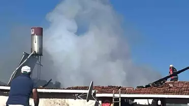Yozgat'ta Ahır Yangını