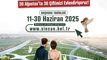 Sincan Belediyesi'nden 30 Çift için Toplu Nikah Töreni
