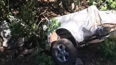 Adıyaman'da Uçurumdan Düşen Kamyonet Kazası