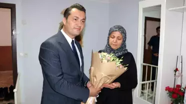 Alanya'nın yeni kaymakamı Öztürk'ün ilk ziyareti şehit ailesine