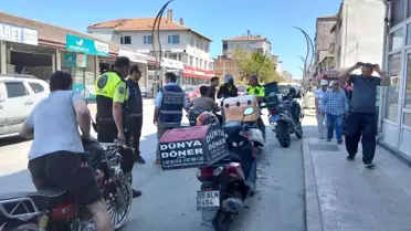 Bafra'da Motosiklet Denetimi