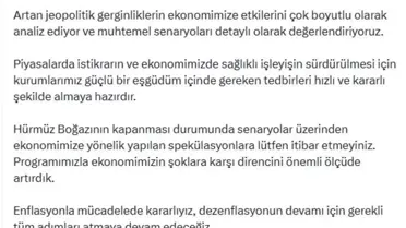 Şimşek'ten Ekonomiye Güçlü Mesaj