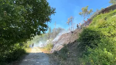 Kastamonu'da Bahçede Çıkan Yangın Eve Sıçramadan Söndürüldü
