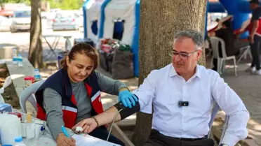 Başkan Özdoğan, Kan Bağışı Kampanyasına Destek Oldu