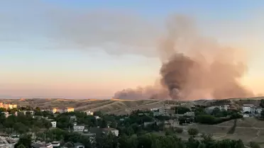 Silvan'da Anız Yangını Büyüyor