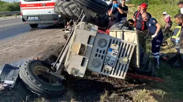 Karacabey'de Traktör ve Çekici Çarpıştı: 1 Yaralı
