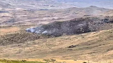 Muradiye'de Dağlık Alanda Yangın