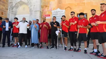 Ampute A Milli Futbol Takımı, Polonya'ya Ahi Duasıyla Uğurlandı
