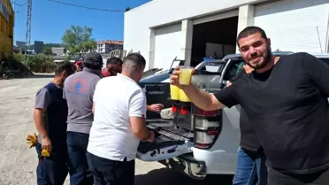 Düzce Belediyesi Personeline Limonata İkramı