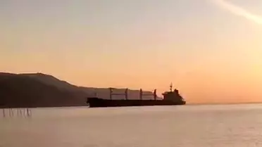 Yük Gemisi Tekirdağ Kıyısına Oturdu
