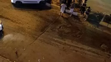 Kızıltepe'de Araç Refüje Çarptı