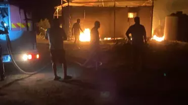 Muğla'nın Milas İlçesinde Prefabrik Evde Yangın Çıktı