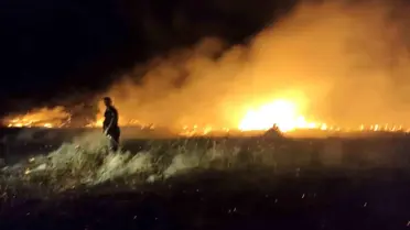 Akçadağ'da Bahçe Yangını