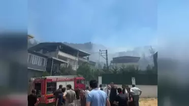 Bursa'da Yangınla Mücadele Devam Ediyor