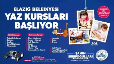 Elazığ Belediyesi'nden Yaz Kursları Başlıyor