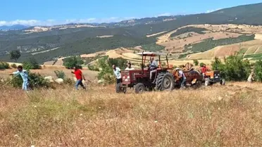 Vezirköprü'de 30 Dönüm Buğday Tarlası Yandı