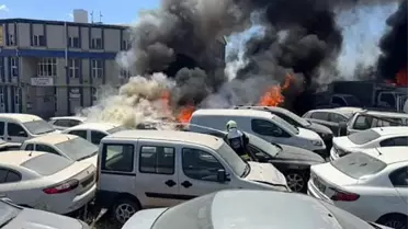 Gebze'de Yangın: 10 Araç Ziyan Oldu