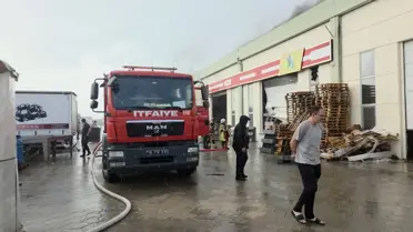 Bursa'da Zeytin Tesisinde Yangın