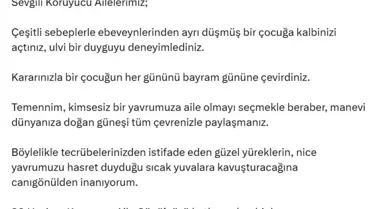 Emine Erdoğan Koruyucu Aile Günü'nü kutladı
