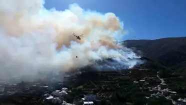 Hatay'da Orman Yangınına Havadan Müdahale