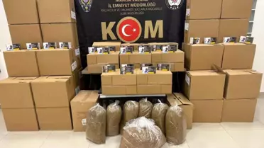 Manisa'da Kaçak İçki ve Tütün Operasyonu