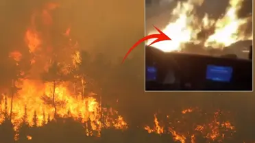 Alevlerin ortasında kalan ekiplerin zor anları: Allah'ım sen bize yardım et