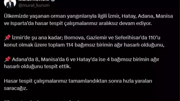 Orman Yangınlarında 132 Birim Hasar Gördü