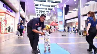 Kayseri'de Minik İtfaiyeciler Eğlenceli Eğitim Aldı