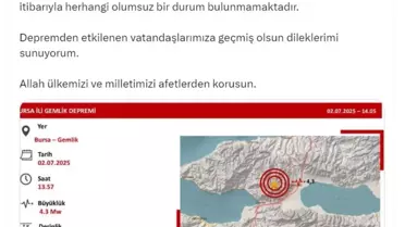 Bakan Yerlikaya: Depremde Olumsuz Durum Yok