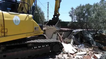 Çanakkale'de 21 Kaçak Yapı Yıkıldı