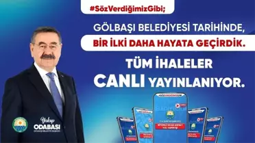 Gölbaşı Belediyesi İhalelerini Canlı Yayınla Duyuruyor