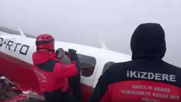 Düşen uçağın enkazına ulaşıldı: Pilot hayatını kaybetti, kadın yolcu kurtarıldı