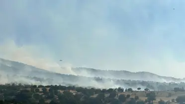 Uşak'ta Tarım Arazisinde Yangın