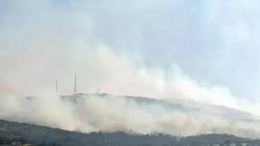 Uşak'ta Tarım Arazisinde Yangın