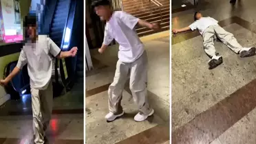 Uyuşturucu madde etkisindeki genç, metro istasyonunda kriz geçirdi