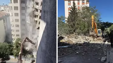 Maltepe'de yıkım sırasında 11 katlı bina çöktü