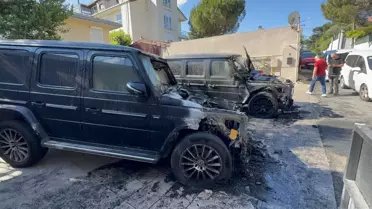 Sarıyer'de iş insanlarına ait 30 milyon lira değerindeki cipler kundaklandı