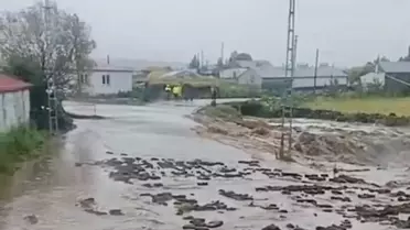 Kars'ta Sel Felaketi: Evler ve Bahçeler Sular Altında