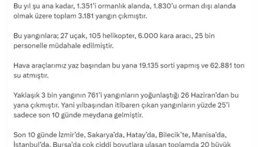 Yangınlar Kontrol Altına Alındı