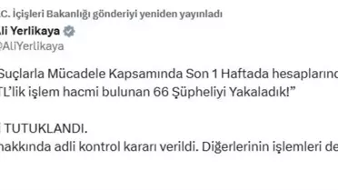 Siber Suç Operasyonu: 66 Şüpheli Yakalandı