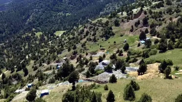 Oltu Taşı Ocakları Dronla Görüntülendi