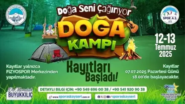 Kayseri'de 'Doğa Seni Çağırıyor' Doğa Kampı Başladı