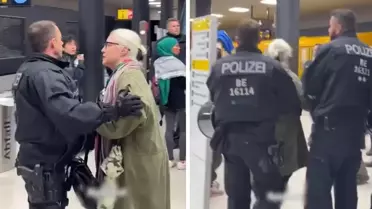Almanya'da Filistin destekçilerine polis şiddeti! O anlar kameralarda
