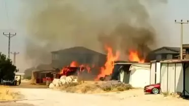Kahramanmaraş'ta Samanlık Yangını