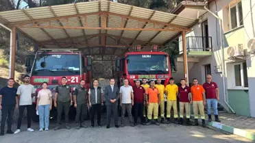 Kaymakam Güldoğan'dan Yangın Ekiplerine Destek Ziyareti