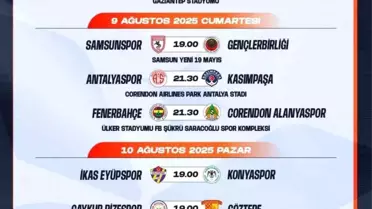 Süper Lig 2025-2026 Programı Açıklandı