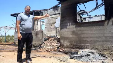 Hatay'da Yanan Ev, İnşaat Emekçisini Üzdü