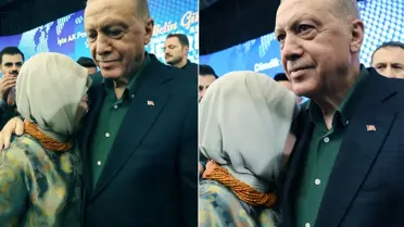 Emine Erdoğan eşinin omzunda gözyaşlarına boğuldu